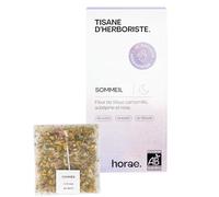 Horae - Tisane sommeil bio 15 sachets - Infusion de tilleul, camomille, aubépine, rose - Tisane bien-être pour dormir, se relaxer, se détendre - Tisane d'herboristes produite en France