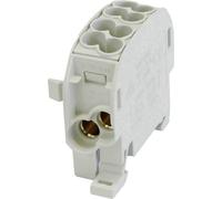 HoraeTec 080110-0-3 Borne de dérivation pour conduite principale PA, laiton gris clair (RAL 7035) 1 pôle 100 A 690 V Type de