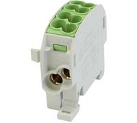 HoraeTec 080110-2-3 Borne de dérivation pour conduite principale PA, laiton gris clair (RAL 7035), jaune, vert 1 pôle 100 A 690