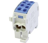HoraeTec 080210-1-3 Borne de dérivation pour conduite principale laiton, PA gris clair (RAL 7035), bleu clair 1 pôle 125 A 690
