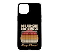 Horaire d'infirmière Amusant Toujours planifié rétro Coque pour iPhone 15 Plus