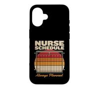 Horaire d'infirmière Amusant Toujours planifié rétro Coque pour iPhone 16