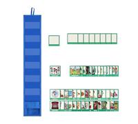Horaire quotidien à la maison - Agenda quotidien de routine | Classroom Pocket Chart avec 45 activités et 9 cartes Instrument de comportement visuel pour l'école à la maison et les voyages