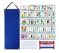 Horaire quotidien pour enfants, horaires visuels, tableau de routine quotidienne, cartes d'horaire, calendrier pour enfants, tableau des tâches pour, bleu