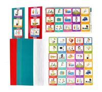 Horaire visuel - Tableau de routine du matin et du coucher 60 cartes de communication comportementale | Tableau de routine quotidienne pour | Organiseur coloré | Outils pédagogiques