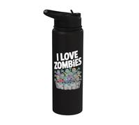 Horde de morts-vivants graphique I Love Zombies Stainless Steel Insulated Water Bottle