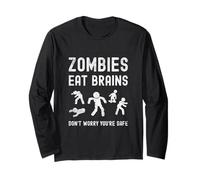 Horde de Zombies Amusants, des Zombies Morts-Vivants mangent des Cerveaux pour Halloween Manche Longue
