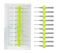 Hordion Lot de 10 forets hélicoïdaux de 0,7 mm, petits forets hélicoïdaux, pointe en carbure de tungstène, forets CNC tige 1/8 pour gravure CNC, PCB, circuit imprimé