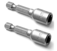 Hordion Lot de 2 embouts de tournevis hexagonaux de 7 mm, tige hexagonale de 6,35 mm à changement rapide pour perceuse électrique