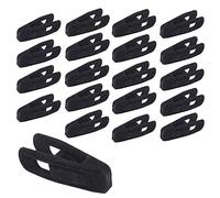 Hordion Lot de 20 Pinces à cintres en Velours Noir, Pinces Solides floquées pour Les Doigts, Les cintres en Feutre, Les Pantalons, Les Jupes et Les Pinces en Velours pour cintres Fins (Noir)