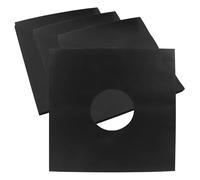 Hordion Lot de 20 pochettes intérieures pour disques vinyles 30,5 cm - Antistatiques - 110 g/m² - Couverture en carton doublé avec fenêtre transparente - Noir