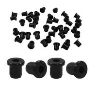 Hordion Lot de 40 œillets en caoutchouc pour trou de perçage de 6,35 mm, trou d'identification de 0,9 cm, bouchons noirs pour tubes en vinyle, câblage, systèmes d'irrigation hydroponique