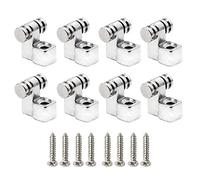 Hordion Lot de 8 guides d'arbre à cordes pour guitare électrique Stratocaster Tele avec vis de montage Argenté