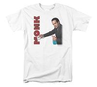 HOREB Monk t-Shirt American Comedy Drama TV Detective Adrian Monk Graphic White L