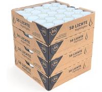 Horeca Candles 200 Bougies à réchaud blanches 8h de combustion - Inodore - Enveloppe transparente