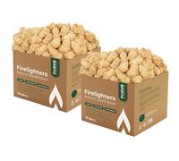 Horeca Candles - Allume-feu en laine de bois pour camping, poêles, barbecue - Lot de 200 allume-feux naturels pour foyers de camp, cheminées - Allume-feux inodores pour intérieur et extérieur