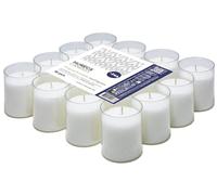 Horeca Candles - Bougie Chauffe Plat Longue Durée 24 Heures - Blanc - Lot de 16 Bougies Blanches non Parfumées - Pour Décoration, Mariage, Parities