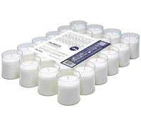 Horeca Candles - Bougie Chauffe Plat Longue Durée 24 Heures - Blanc - Lot de 24 Bougies Blanches non Parfumées - Pour Décoration, Mariage, Parities