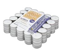 Horeca Candles - Bougie Chauffe Plat Longue Durée 4 Heures - Blanc - Lot de 100 Bougies Blanches non Parfumées - Pour Décoration, Mariage, Parities