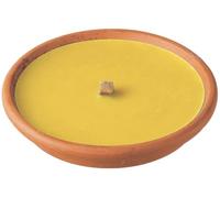 Horeca Candles - Bougie Citronnelle en pot en Terre Cuite - 1 Bougie Parfumée - Durée 8 Heures - Jaune - Cire anti-moustiques - Pour jardin d'Extérieur, Balcon, Patio, Camping, Pique-nique