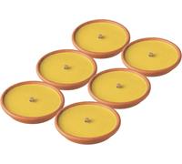 HORECA CANDLES bougies à la citronnelle 6 pcs - 8h de combustion, terre cuite, jardin, balcon