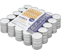 Horeca Candles Bougies à réchaud 100 pièces Blanc - 4h de combustion - Sans parfum - Cire de paraffine - Pour mariage, décoration, fête, soirée