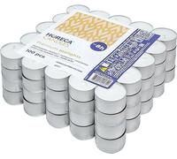 HORECA CANDLES Bougies à réchaud 100 pièces - Blanc - 8h de combustion - Sans parfum - Enveloppe en aluminium