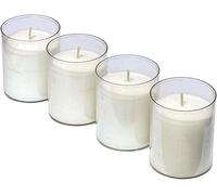 HORECA CANDLES Bougies à réchaud 4 pièces - durée de combustion 24 h, Bougies blanches, enveloppe plastique, Décoration & Gastro