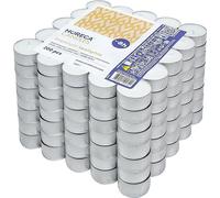 hORECA CANDLES Bougies à réchaud 8h - 200 pièces Blanc - Non parfumé - Enveloppe en aluminium - Qualité supérieure