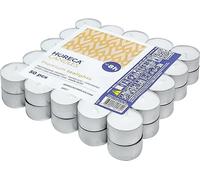 hORECA CANDLES Bougies à réchaud 8h - 50 pièces Blanc - Non parfumé - Bougies Gastro