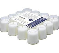 hORECA CANDLES Bougies à réchaud Blanc 16 pièces - Durée de combustion 24h - Enveloppe plastique - Idéal pour mariage & gastronomie
