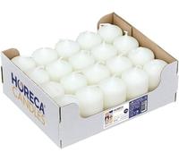 hORECA CANDLES Bougies Ivoire 40 pièces - Ø4x7cm - 12h de combustion - Sans parfum