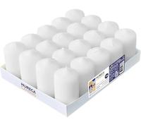 Horeca Candles - Bougies Piliers - Blanc - Ø 4 x 7 cm - Lot de 240 Bougies Décoratives pour la Maison - Longue Durée 12 Heures - Cire Non Parfumées - Pour la Maison, Mariage, Fêtes et la Restauration