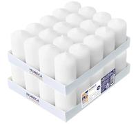 Horeca Candles - Bougies Piliers - Blanc - Ø 4 x 7 cm - Lot de 40 Bougies Décoratives pour la Maison - Longue Durée 12 Heures - Cire Non Parfumées - Pour la Maison, Mariage, Fêtes et la Restauration