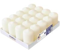 Horeca Candles - Bougies Piliers - Ivoire - Ø 4 x 7 cm - Lot de 80 Bougies Décoratives pour la Maison - Longue Durée 12 Heures - Cire Non Parfumées - Pour la Maison, Mariage, Fêtes et la Restauration