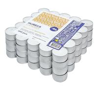 Horeca Candles - Lot de 100 Bougies Chauffe-plat - Longue Durée 8 Heures - Blanc - Sans Parfum - Bougies pour Décoration d'intérieur, Mariage, Parities