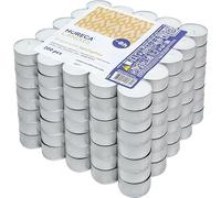 Horeca Candles - Lot de 200 Bougies Chauffe-plat - Longue Durée 8 Heures - Blanc - Sans Parfum - Bougies pour Décoration d'intérieur, Mariage, Parities