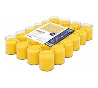 Horeca Candles - Lot de 24 Bougies Chauffe-Plat à la Citronnelle dans un Étui Transparent - Durée de Combustion de 24 heures - Bougies Parfumées pour l'extérieur, balcon, pique-nique, camping