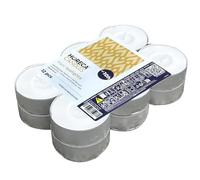 Horeca Candles - Maxi Tealight Bougies blanches - Non parfumées - 12 pièces - Grandes bougies 57 x 22 mm - Durée de combustion 10 heures - Cire anti-goutte - 1 lot de 12 ampoules
