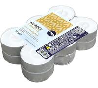 Horeca Candles - Maxi Tealight Bougies blanches - Non parfumées - 144 pièces - Grandes bougies 57 x 22 mm - Durée de combustion 10 heures - Cire anti-goutte - 12 x Lot de 12 ampoules