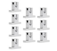 Horett 10 Pièces Support de Tige de Mouvement Linéaire Support D'arbre Linéaire Guide Rail SK10 en Alliage D'aluminium capacité Charge élevée Bords Lisses avec Taille