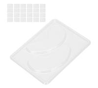 Horett 25 Pièces Transparent Bricolage Masque pour les Yeux Moule Portable Réutilisable Masque pour les Yeux Patch Plateau Plaque Ensemble