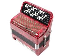 Horett Accordéon 62 Touches 60 Boutons de Basse Construction ABS | Instrument de Musique, Corps en Plastique ABS, Sac à Dos et 3 Sangles, Pratique à Domicile et Utilisation sur Scène, Timbre