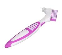 Horett Brosse de Nettoyage pour Prothèses Dentaires, Plastique Portable | Brosse à Dents pour Fausses Dents, Plastique Sûr, Prothèse Dentaire Amovible, Partielle et Complète, Nettoyage de , Double