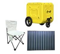 Horett Chariot de Vélo Remorque Porte-Animaux avec Roues pour Accueillir des Vélos Pliants pour Enfants, Grands Chiens pour Le Camping et Le Vélo (Chaise de Camping avec Table en Forme de boîte)