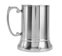 Horett Chope à Bière Classique en Acier Inoxydable à Double Paroi 450 Ml | Acier Inoxydable 304 202, Finition Miroir, Base Plate, Bord roulé, Tasse à café, Restaurant, Bar, Hôtel, Salle à Manger