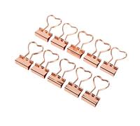 Horett Clips de Reliure, Ensemble de 10 Pièces en Forme D'amour en or Rose,