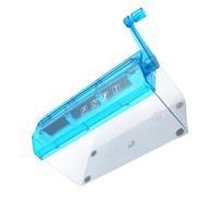 Horett Destructeur de Papier Manuel A4 Design Plastique Transparent (Bleue)
