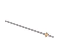 Horett Écrou de Vis Mère T8 Vis Trapézoïdale Tige Filetée Ensemble de Mère 300 Mm 5 Jeux Écrou en Laiton en Acier Inoxydable 304 Filetage Transparent à Faible Friction pour