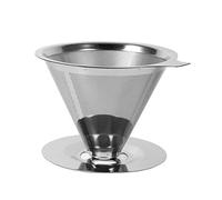 Horett Goutteur de café en Acier Inoxydable, Tasse Filtrante à Double Couche avec Conception Réutilisable et Lavable, pour la Maison, le Bureau, les Voyages, le Camping